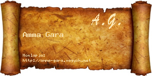 Amma Gara névjegykártya
